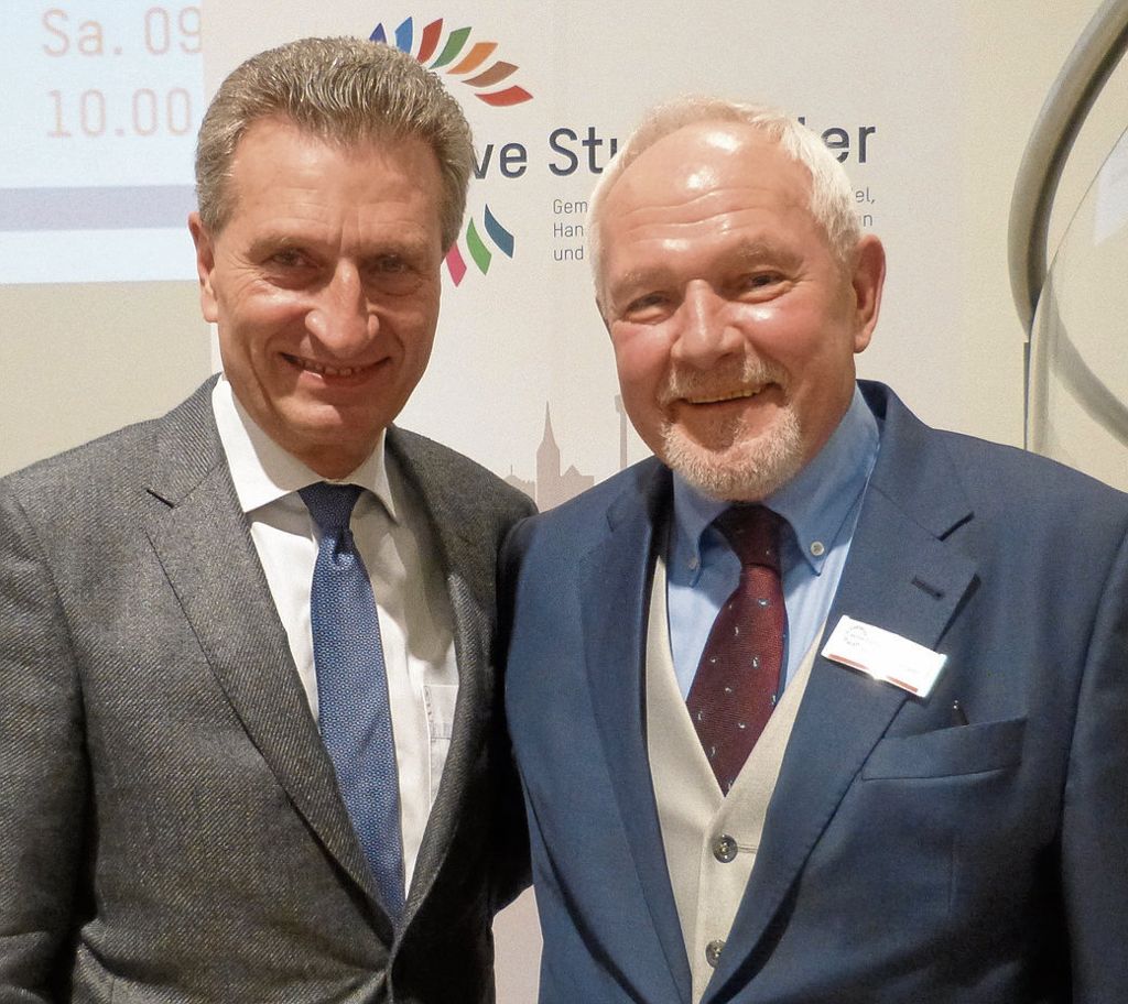 STUTTGART :  Günther Oettinger beim Zukunftsforum der aktiven Stuttgarter - Digitalisierung nicht verpassen: „Wer die Daten hat, hat die Macht“