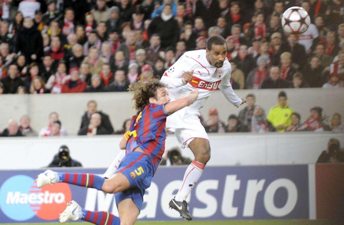 In der Champions League traf Cacau 2009 gegen  Barcelona zum 1:0 – Endstand 1:1. Foto: imago/Jan Huebner