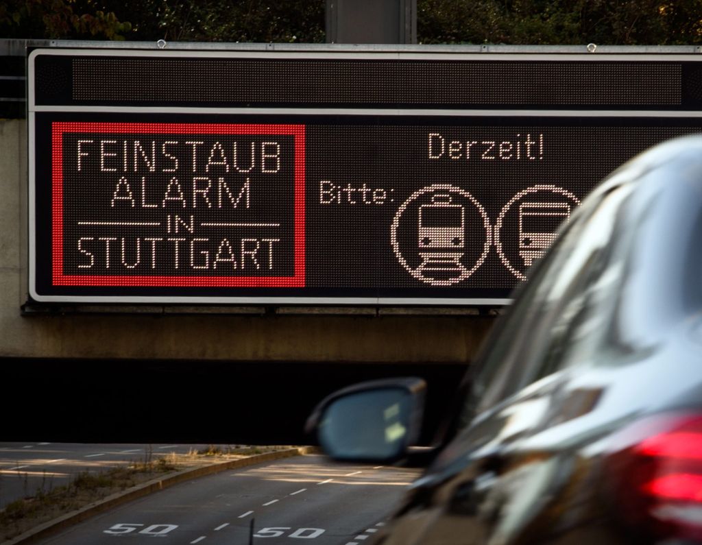 Ab Montag 0 Uhr herrscht wieder Feinstaubalarm in Stuttgart: Feinstaubbelastung bisher noch unter Grenzwert