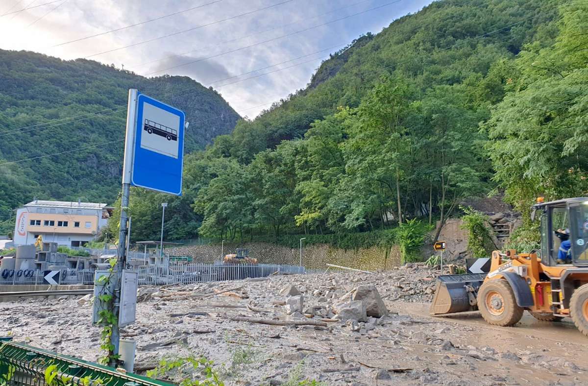 Hochwasser in Südtirol Foto: dpa/LFV S�dtirol