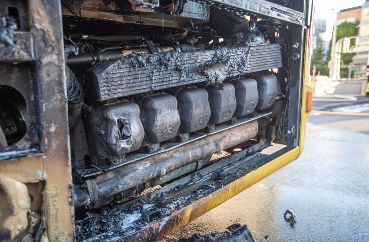Laut Polizei war ausschließlich der Motor von dem Brand betroffen.