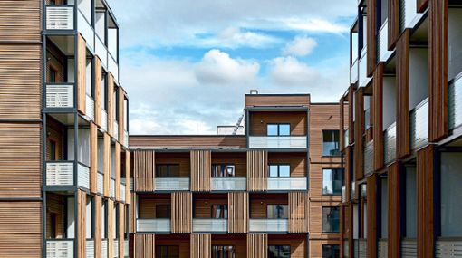 In Holzbauweise ist aus   Modulen neuer Wohnraum entstanden. Foto: SWSG/Sebastian Bullinger