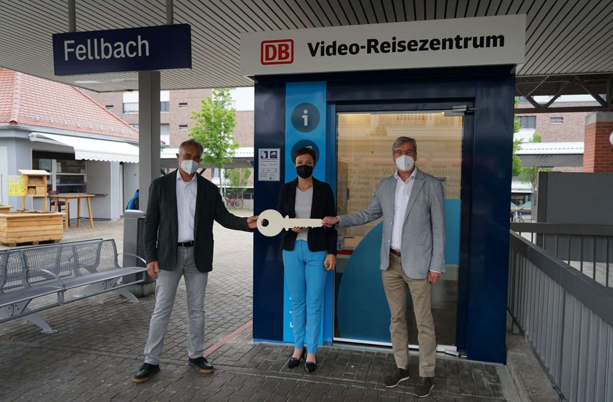 Fellbach: Video-Reisezentrum am  Bahnhof eröffnet