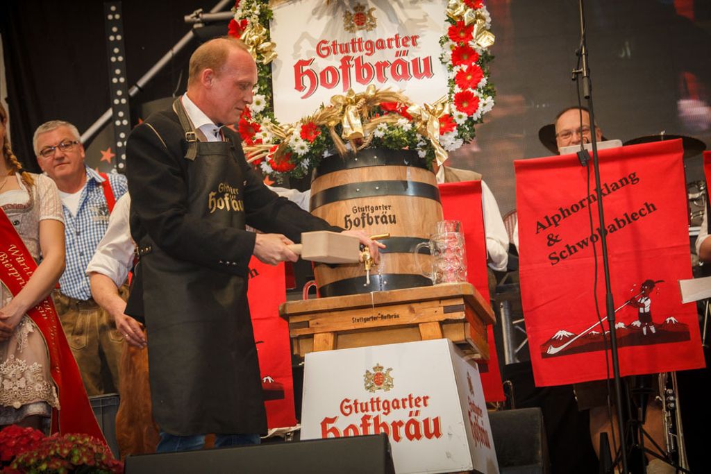 20.4.2019 Faßanstich: Das 81. Stuttgarter Frühlingsfest ist eröffnet