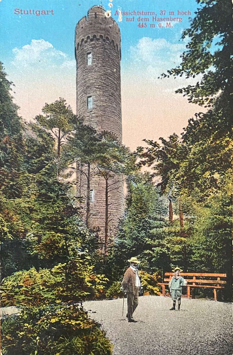 Der Hasenbergturm ist 1943 gesprengt worden.