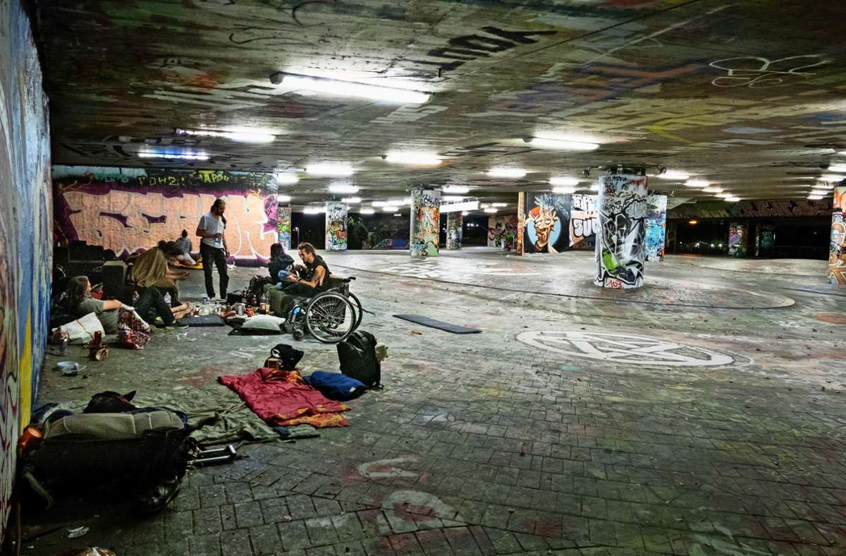 Junge Obdachlose in Stuttgart: Daheim in der Unterführung
