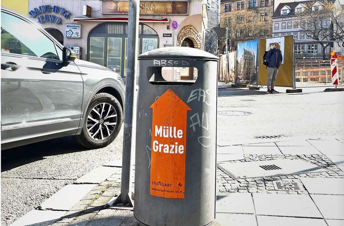 Stuttgart kämpft gegen die Müllflut: Stadt kündigt neue Mega-Abfalleimer an