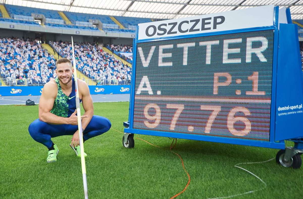 Leichtathlet Johannes Vetter: Speerwerfer wirft die zweitbeste Weite aller Zeiten