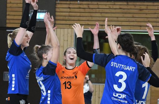 Ein Sieg fehlt noch. Die Allianz-Volleyballerinnen haben Matchball zum Meistertitel. Foto: Günter  Bergmann