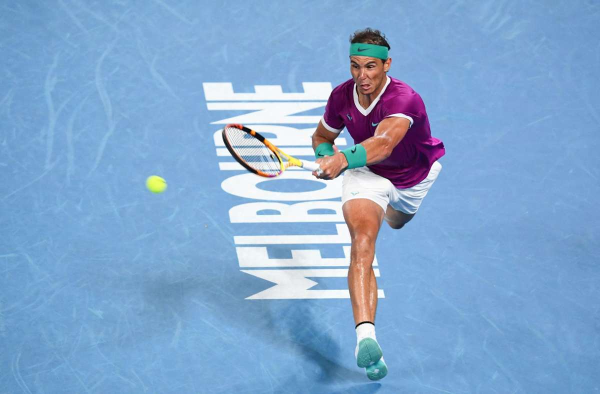 Rafael Nadal ist mit seinen 35 Jahren noch sehr flott unterwegs. Foto: AFP/WILLIAM WEST