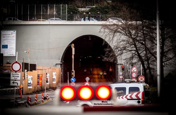 Wichtige Verbindung zwischen Stuttgart-Ost und Stadtmitte: Wegen Einsturzgefahr: Wagenburgtunnel gesperrt