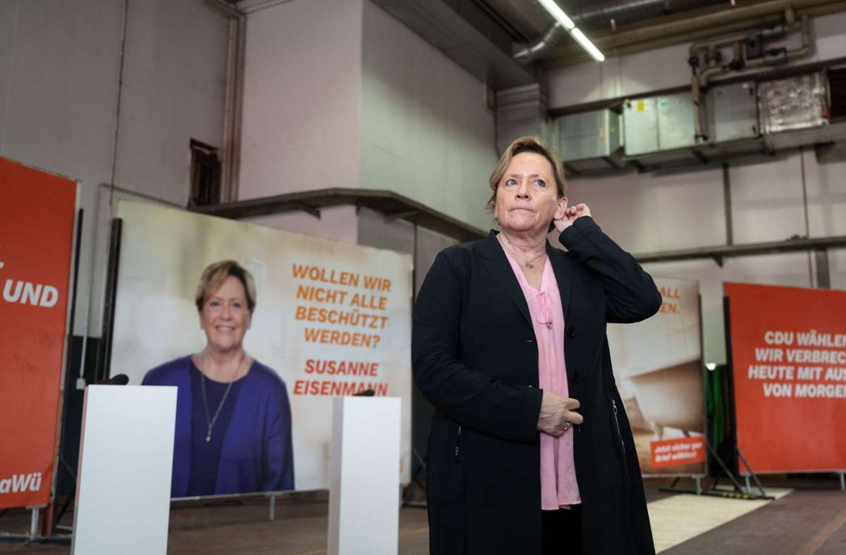 Ihre Wahlplakate haben Susanne Eisenmann viel Spott beschert. Foto: dpa