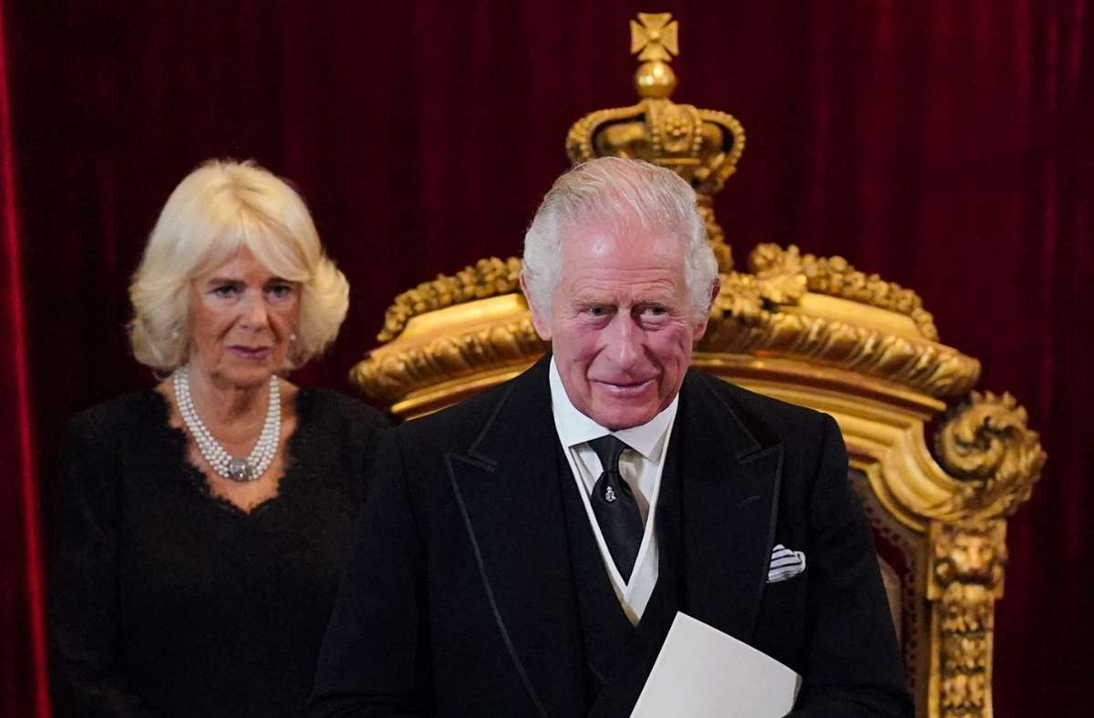 König Charles III. und Königin-Gemahlin (Queen Consort) Camilla Foto: AFP/JONATHAN BRADY