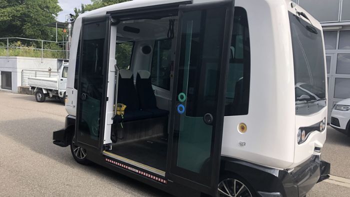 Selbstfahrende Mini-Busse im Testbetrieb unterwegs