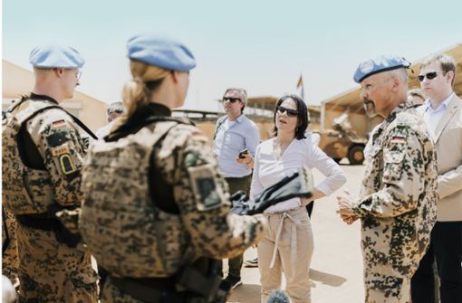 Außenministerin Annalena Baerbock besucht die Bundeswehr in Mali. Foto: imago//Florian Gaertner