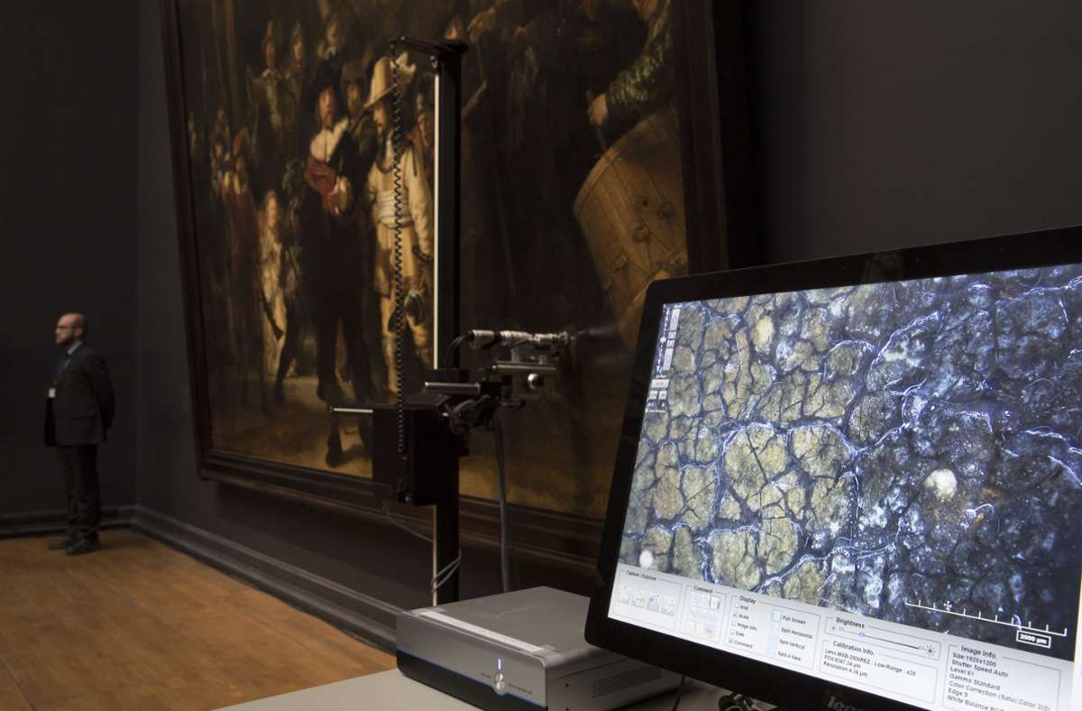 Museum in Amsterdam: High-Tech-Foto zeigt alle Details von Rembrandts „Nachtwache“