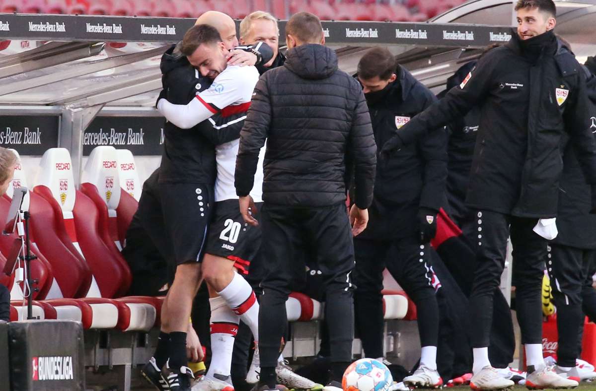 VfB Stuttgart: Deshalb jubelte Philipp Förster mit Steffen Krebs