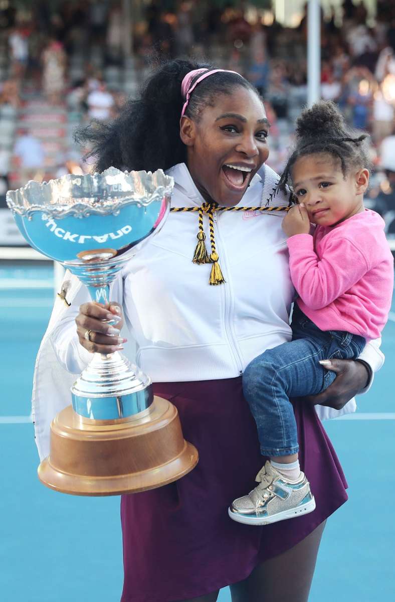Die erfolgreichste Mutter: Serena Williams freut sich nach einem Turniersieg mit ihrer Tochter Alexis Olympia – sie hofft in New York auf ihren 24. Grand-Slam-Titel.