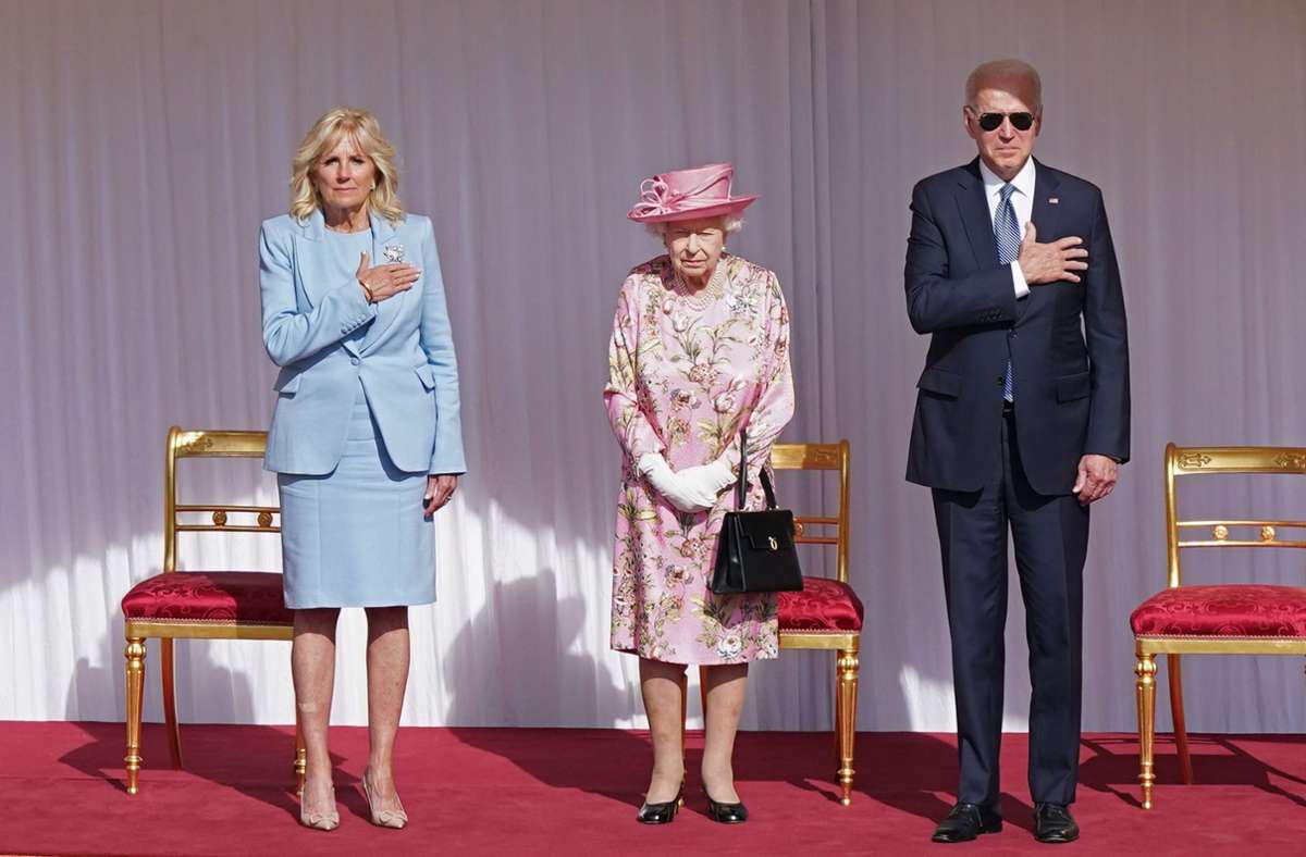 US-Präsident Nummer 13: Queen Elizabeth II. empfängt Joe Biden und First Lady Jill