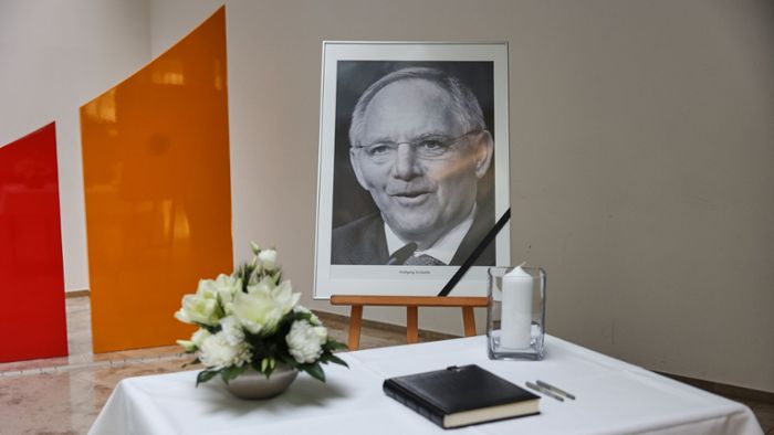 Trauerfeier für Schäuble findet am 5. Januar statt