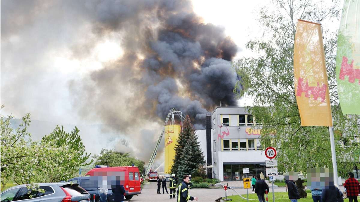 In Miedelsbach ist es am Montag zu einem Großbrand gekommen.