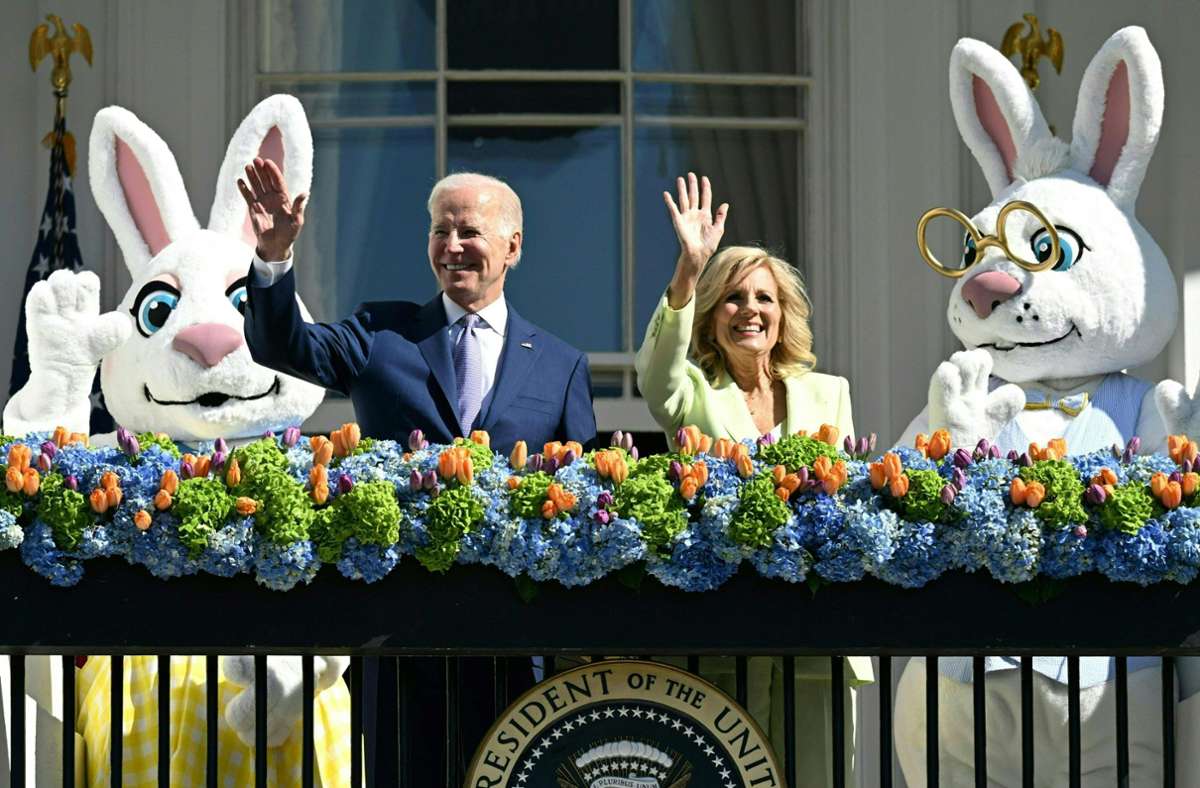 Tradition  in den USA: Ostereier-Rollen am Weißen Haus mit Joe und Jill Biden