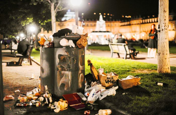 Müllproblem in Stuttgart: Wenn die Partyhotspots zu Müllhalden werden