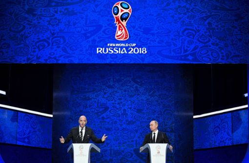 Präsidenten unter sich: Fifa-Boss Gianni Infantino (links) und Kreml-Chef Wladimir Putin, dessen Land die vergangene Fußball-Weltmeisterschaft ausrichtete. Foto: imago/ITAR-TASS/Alexei Nikolsky