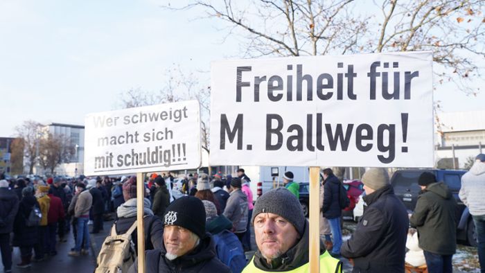 Demonstranten fordern die Freilassung von Ballweg
