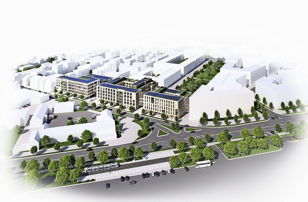 Bad CannstattAn der Daimlerstraße entstehen Gebäude für  Verwaltung und Geschäftsführung: Volksbank investiert 70 Millionen Euro
