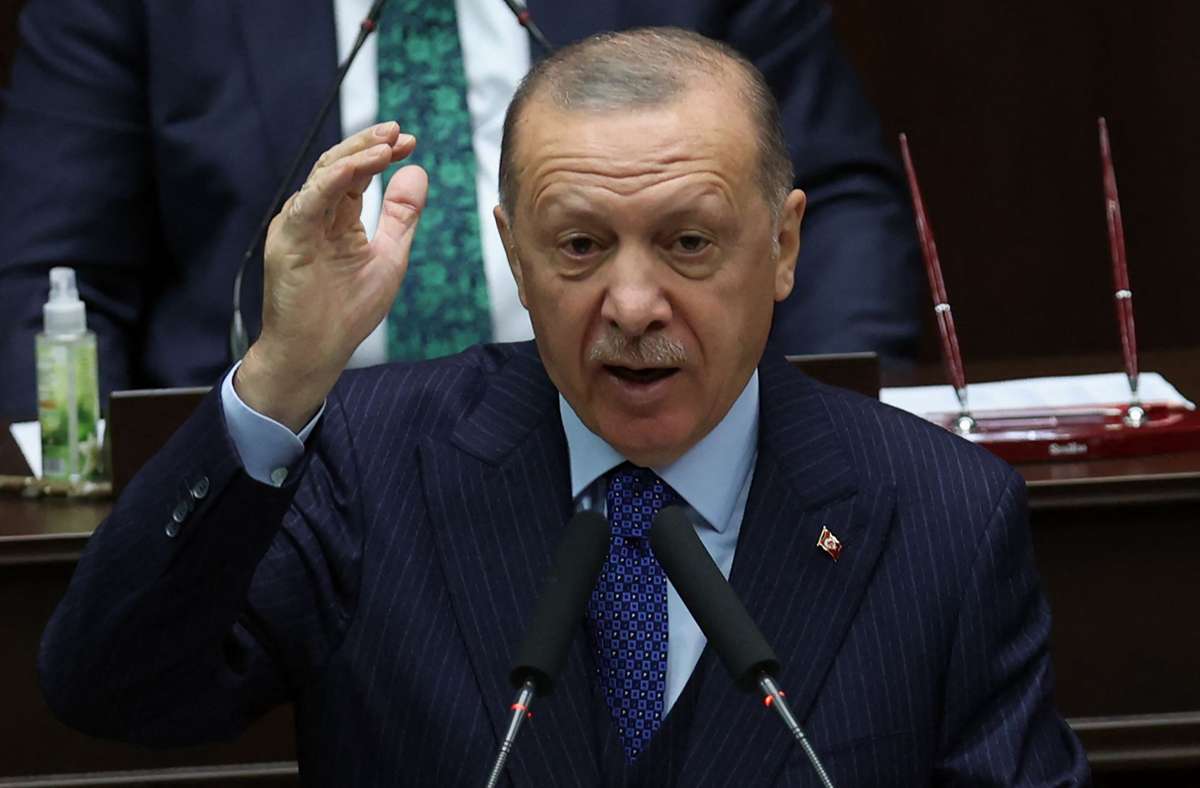 Recep Tayyip Erdogan droht westlichen Diplomaten in der Türkei. Foto: AFP/Adem  Altan