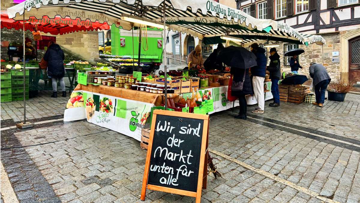 Standort Marktplatz oder Kocherquartier?: Streit um den Wochenmarkt in Schwäbisch Hall