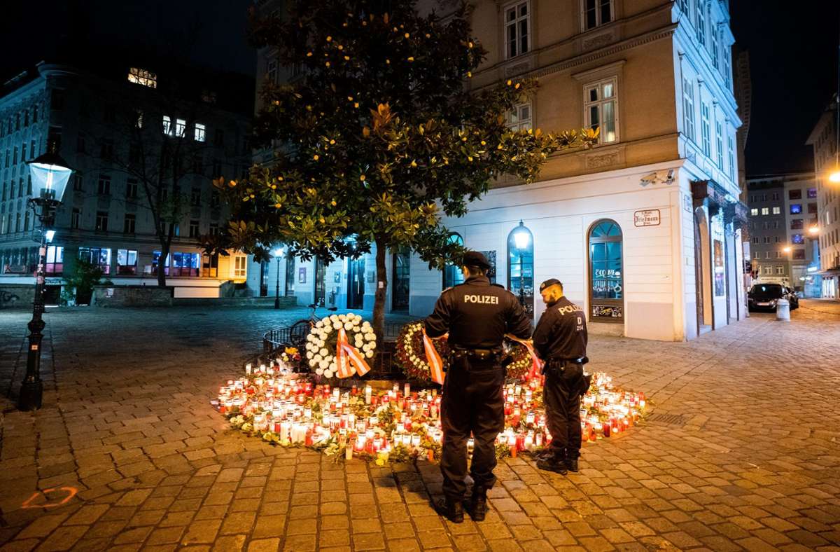 Bei dem Anschlag in Wien sind vier Menschen gestorben. Foto: dpa/Georg Hochmuth
