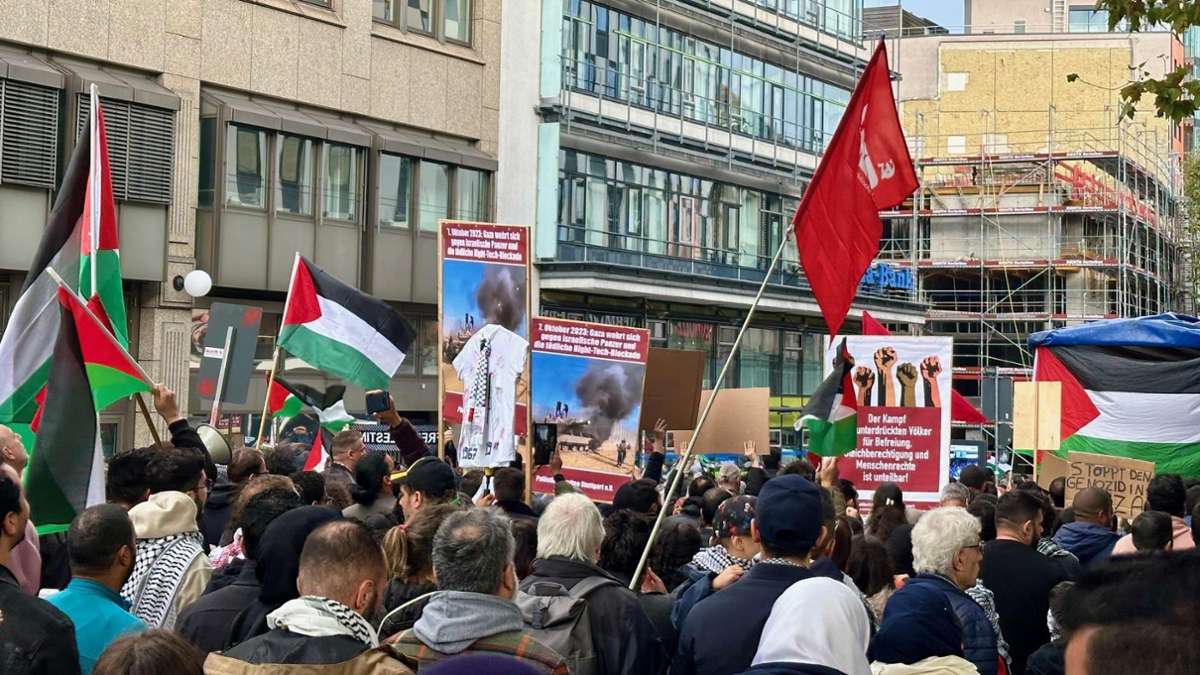 Protest in Stuttgart: Palästinensische Demos mit großem Zulauf