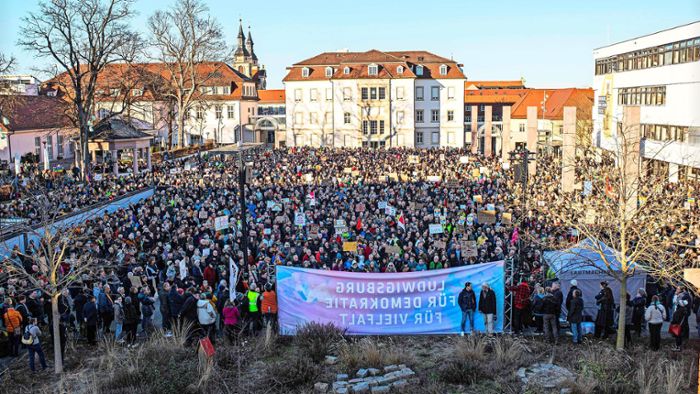 Kundgebung in  Ludwigsburg: Rund 7000 Menschen setzen klares Zeichen gegen rechts