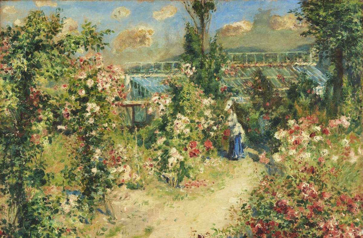 In der Staatsgalerie Stuttgart  kann man impressionistische Malerei – wie etwa „Das Gewächshaus“ von Pierre-Auguste Renoir sehen, das etwa um 1876 entstand.