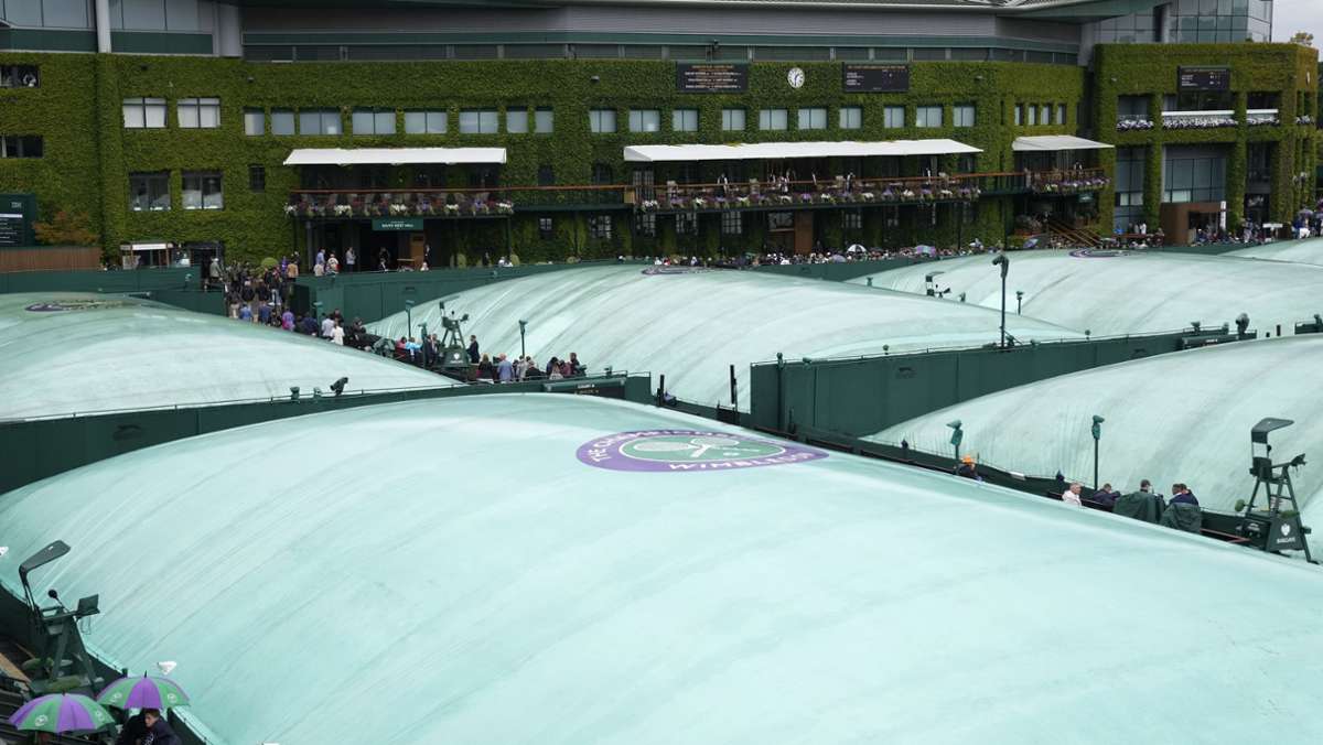 Tennis in Wimbledon: Der zweite Turniertag fällt nahezu komplett ins Wasser