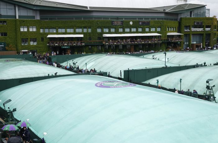 Tennis in Wimbledon: Der zweite Turniertag fällt nahezu komplett ins Wasser