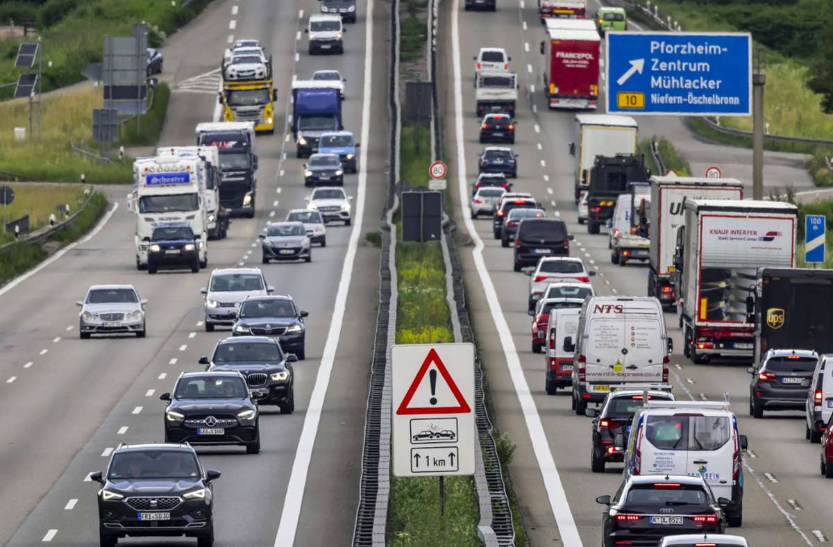 Wegen Bauarbeiten: Autobahn 8 bei Pforzheim übers Wochenende gesperrt