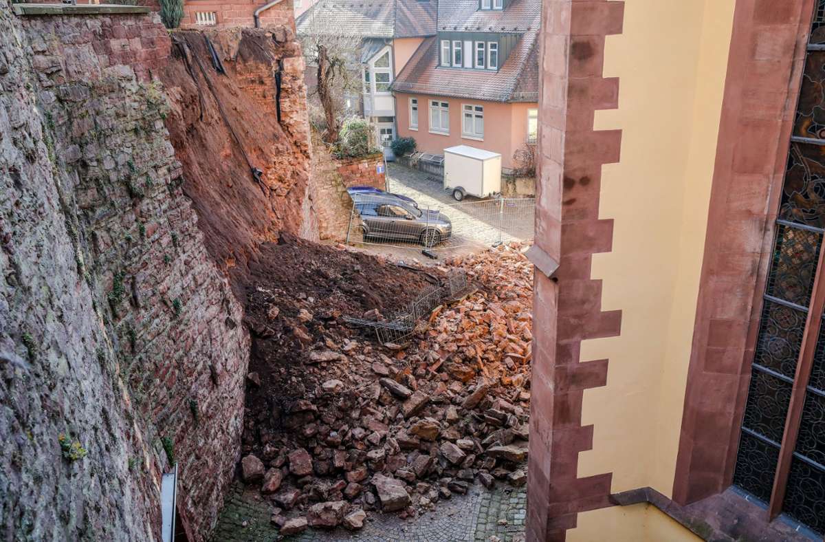 Eingestürzte Wertheimer Stadtmauer: Mauersturz vor Gericht