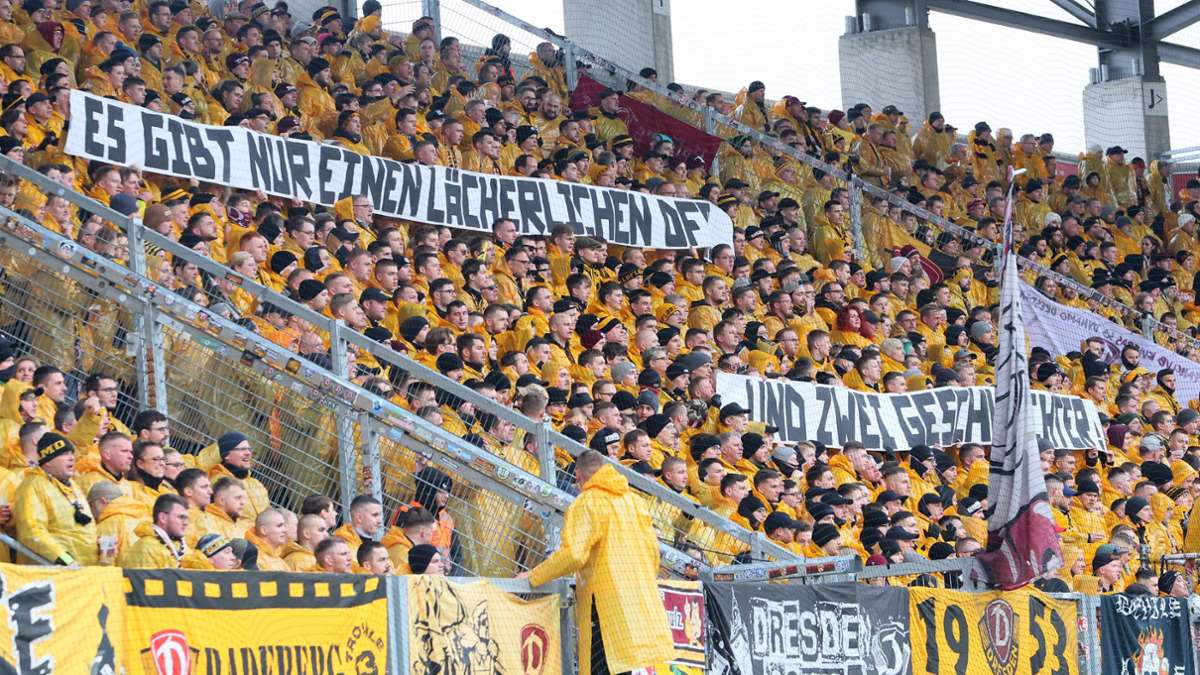 Proteste gegen die DFL: Dresden-Fans provozieren mit queer-feindlichem Plakat