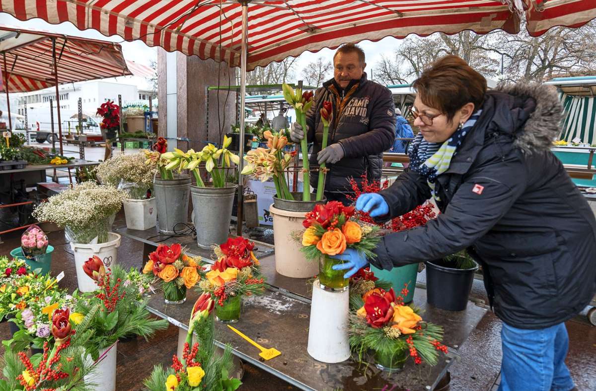 Markt in Ludwigsburg: Wehmütiger Abschied von der Blumenfrau