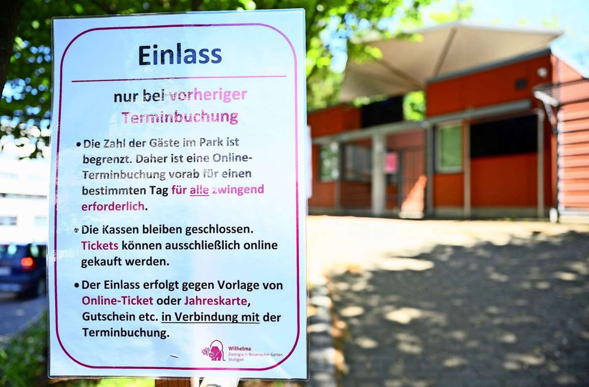 Coronavirus in Stuttgart: Dauerkarten am Schalter? Wilhelma prüft Kassenöffnung