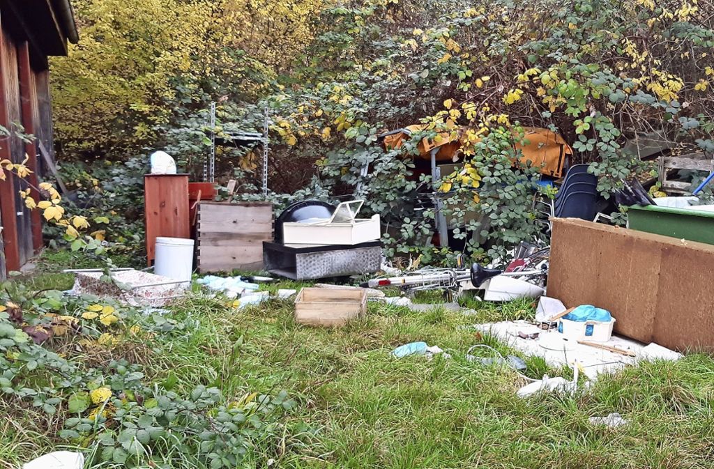 Umweltamt reagiert auf Beschwerden von Anwohnern –  Sperrmüll muss entfernt werden: Stadt geht gegen Abfall auf Privatgrundstück vor