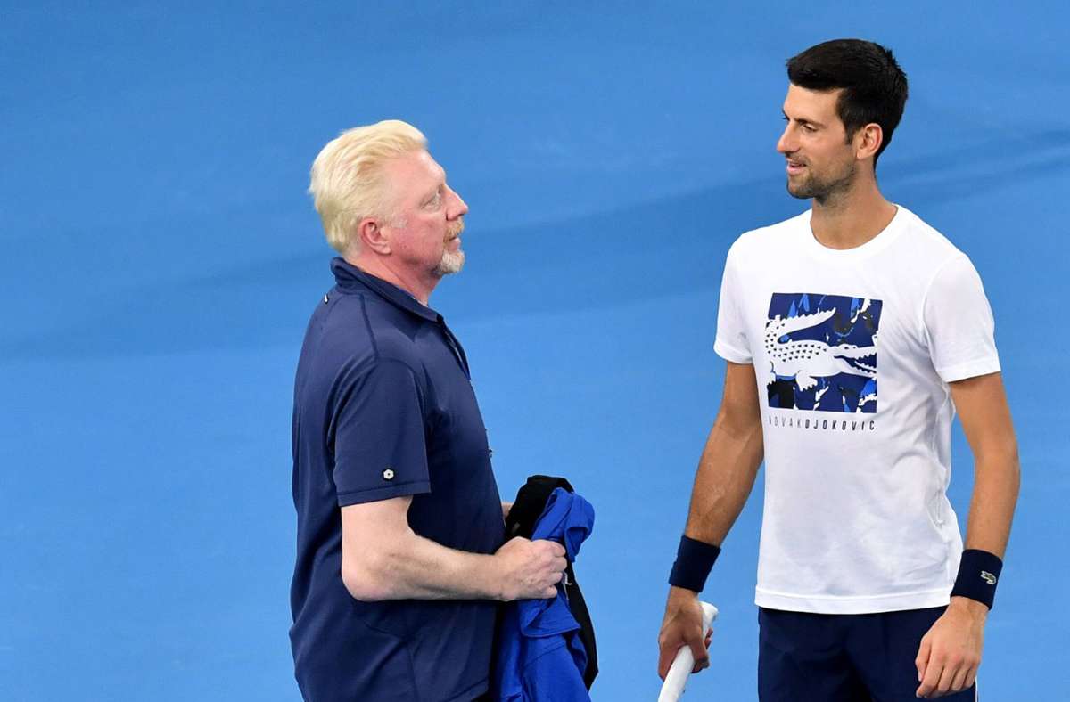 Boris Becker und Novak Djokovic arbeiteten lange zusammen. Foto: imago images/Darren England