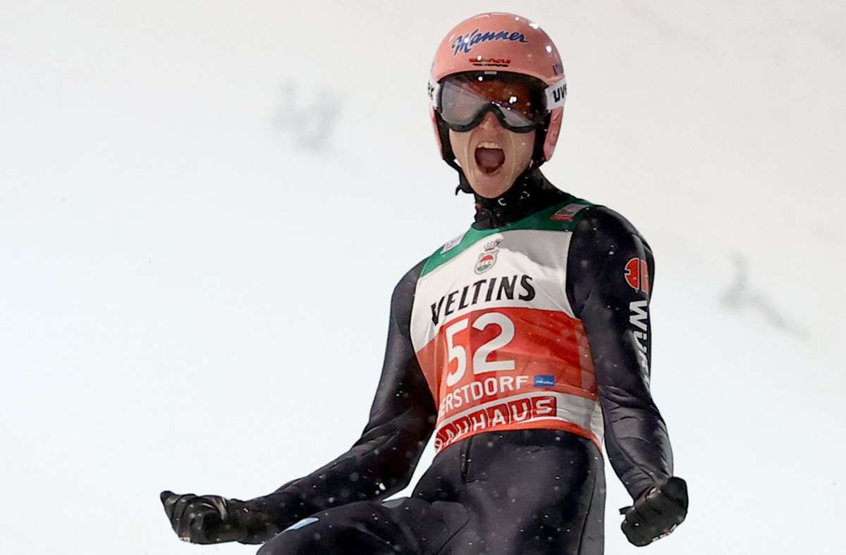 Vierschanzentournee in Oberstdorf: Karl Geiger überragt beim Auftakt-Skispringen
