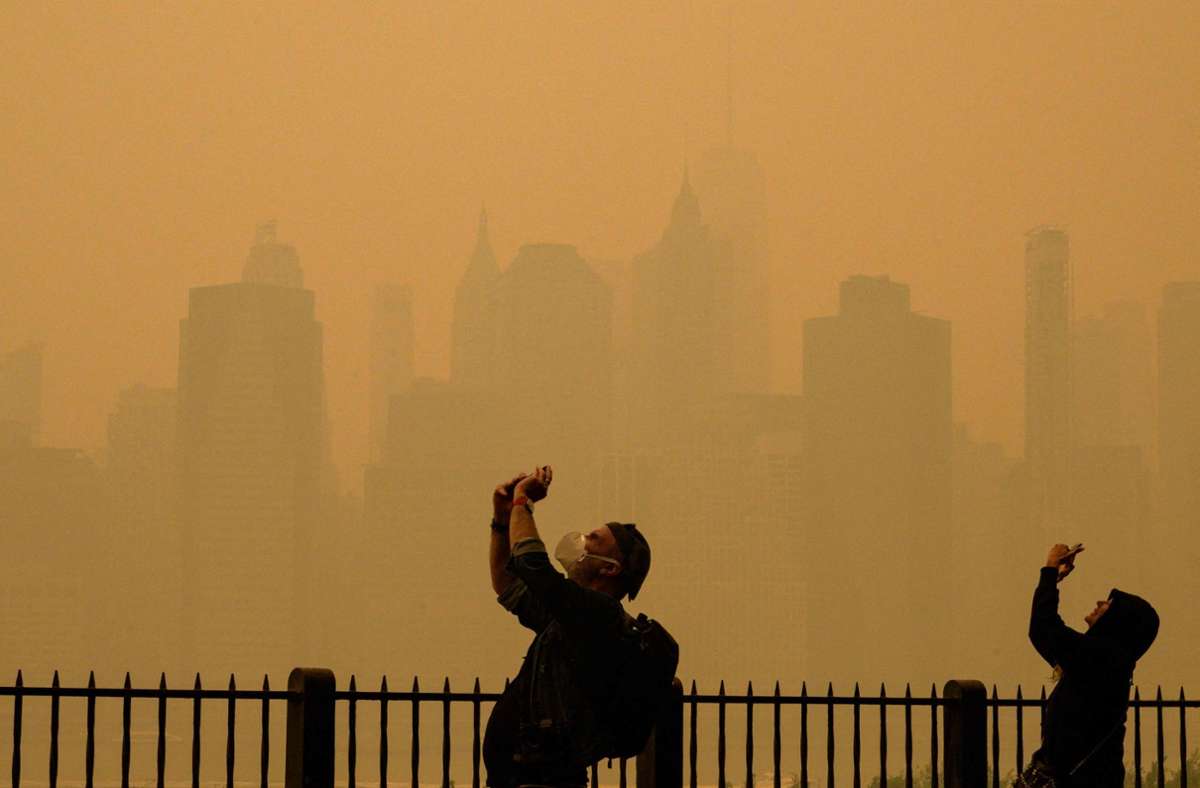 Wegen Waldbränden in Kanada: New York City versinkt in gelbem Rauch