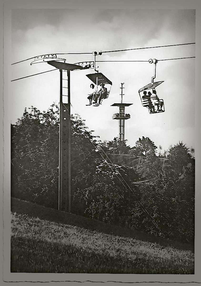Gartenschau 1950 mit Sesselbahn