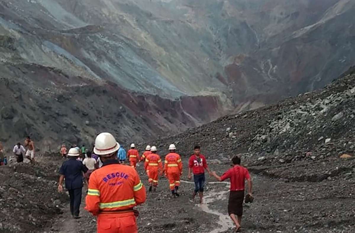 Bergbau-Unglück in Myanmar: Mindestens 126 Tote nach Erdrutsch in Bergwerk
