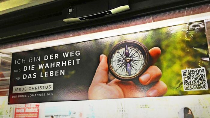 Skurriler Streit über religiöse Werbung in der S-Bahn